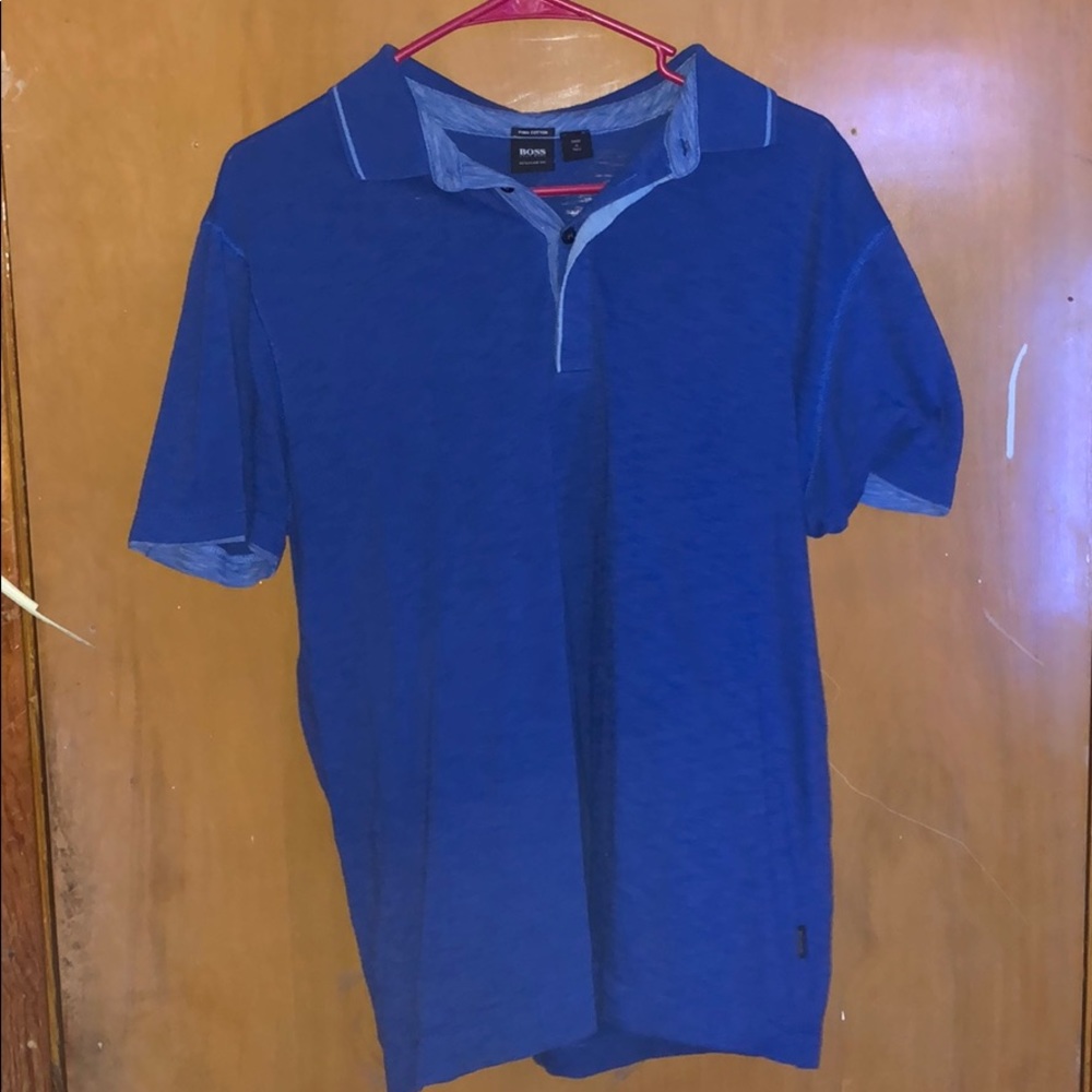 Hugo Boss Blue Collared Shirt!